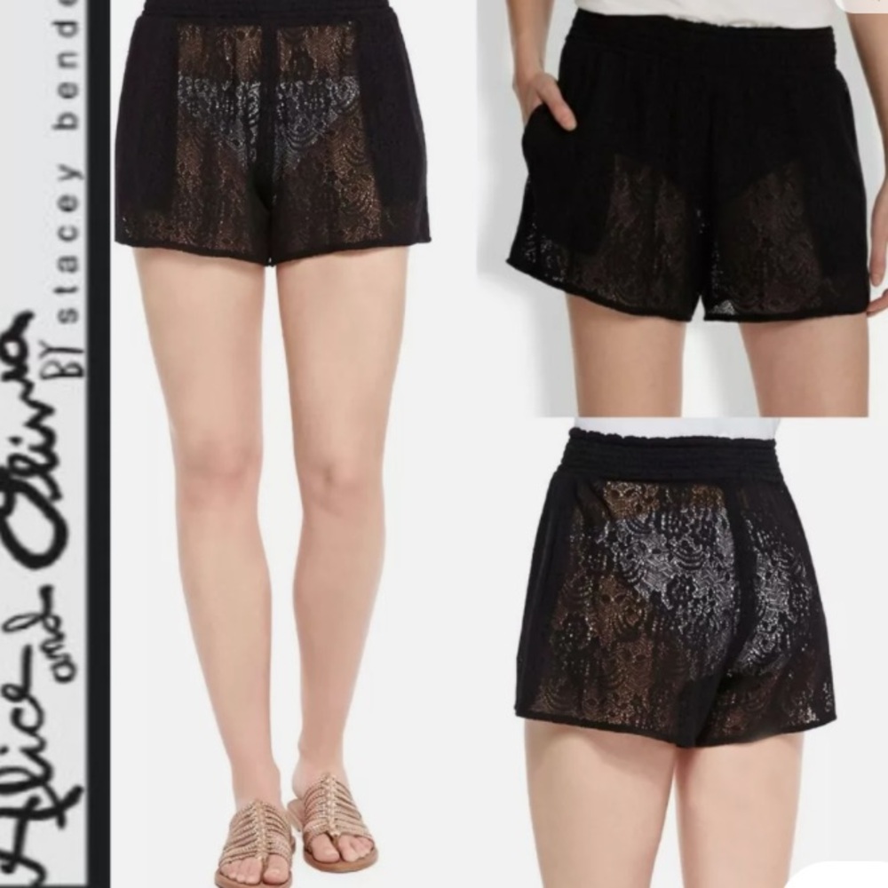 Alice + Olivia lace SWIM coverup shorts with pockets!